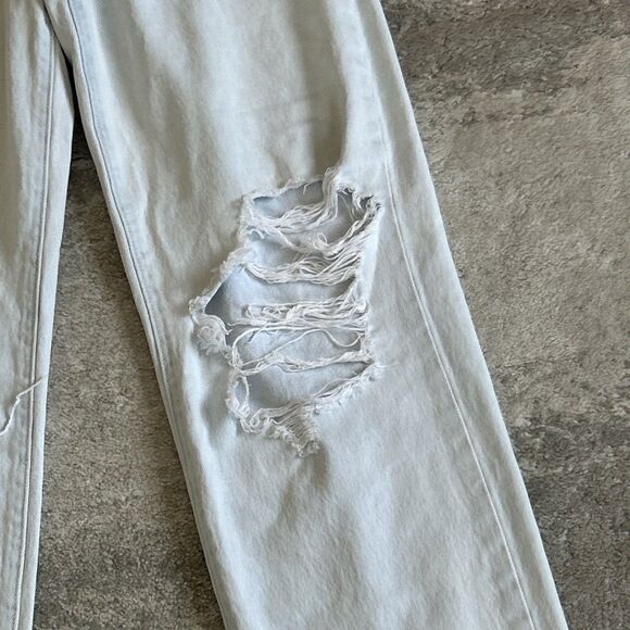 We Wore What Jeans Womens 25 Straight Leg Distressed Light Wash Weworewhat - Picture 3 of 9